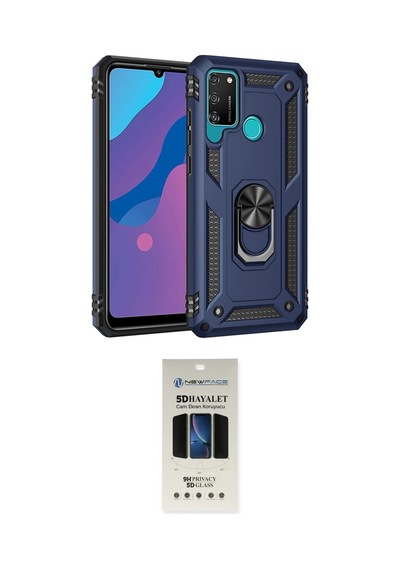Cep Huawei Uyumlu Y6p Kılıf Ahenk Klasik Koleksiyonu İkili Koruma Seti Najmaddin Yeşil