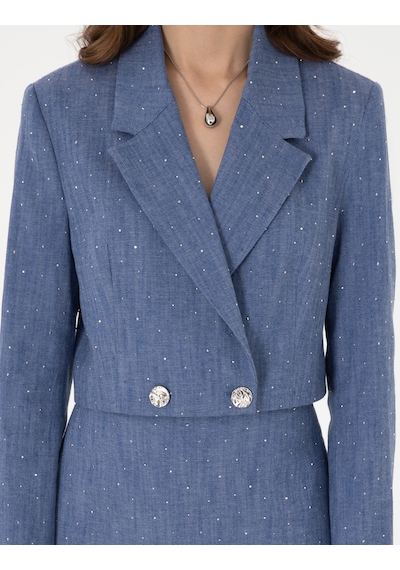 Pierre Cardin Kadın İndigo Ceket 50300138-vr028