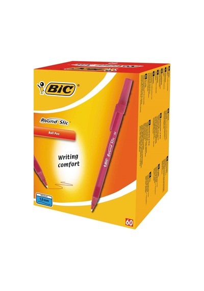 Bic Tükenmez Kalem Round Stıc 60'lı Paket Kirmizi