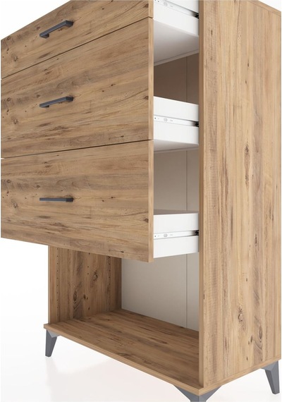 Hyperion Dolap 3 Çekmeceli 88x44x134 Çam-çam Çam