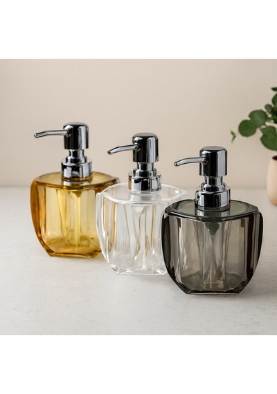 220 Ml Akrilik/mika Sıvı Sabunluk Şeffaf Ve Renkli 000 Açık Krem