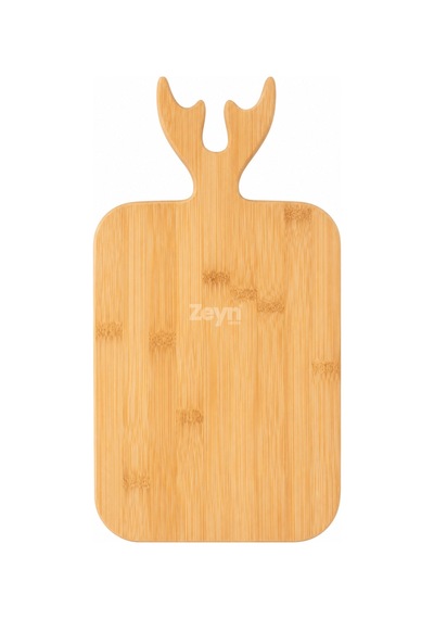 Geyik Boynuzlu Ahşap Kesim Ve Sunum Panosu 37x18 Cm Dekoratif Servis & Kahvaltı Tahtası