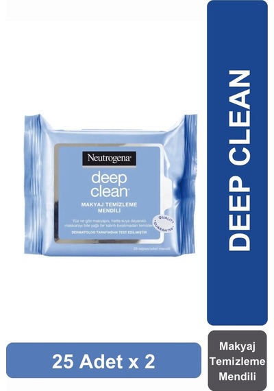 Neutrogena Deep Clean Makyaj Temizleme Mendili 2 x 25 Adet