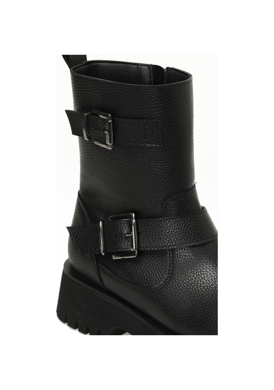 Butigo 24k-661 4pr Siyah Kadın Biker Bot 000000000101925003 Siyah