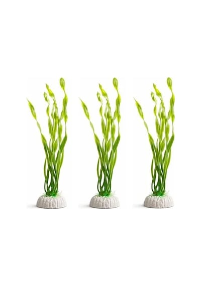 30 Cm Boyunda 3'lü Plastik Akvaryum Bitkisi Seti 1000'li Set