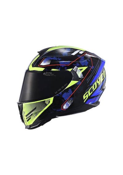 Scoyco Full Face Double Ve Güneş Vizörlü Motosiklet Kaskı