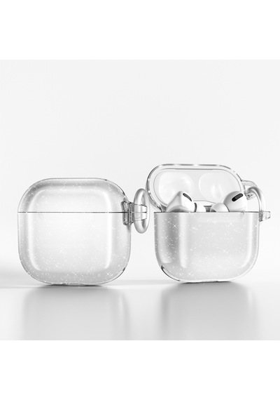 Apple AirPods Uyumlu 4 Zore Allstar Airbag 32 Parlayan Simli Saydam Renkli Kılıf Şeffaf