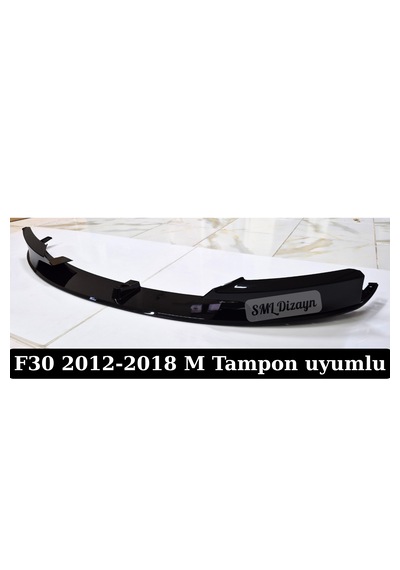 Bmw F30 Ön Lip Ek 3 Parça Parlak Siyah 2012-2018 M Tampon Uyumlu