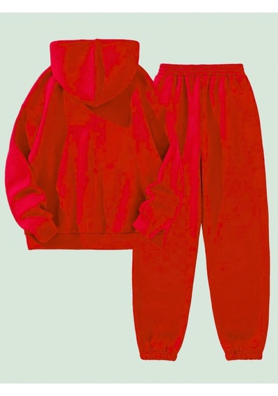 California Yazılı Eşofman Takımı Sweatshirt Jogger - Kırmızı Baskılı Oversize Şardonlu Kapüşonlu Kırmızı California Yazılı Eşofman Takımı Sweatshirt Jogger - Kırmızı Baskılı Oversize Şardonlu Kapüşonlu Kırmızı