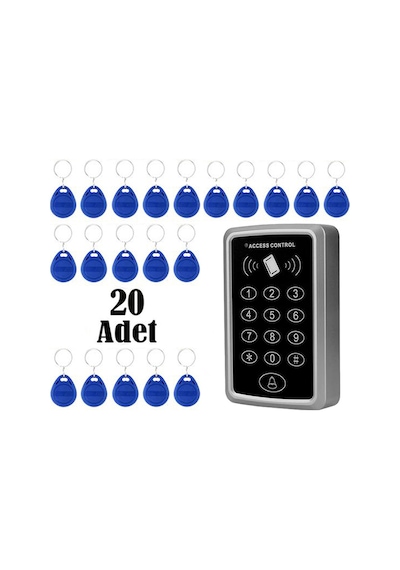 Rfid Şifreli Kapı Kilidi 20 Adet Tag Göstergeç Anahtarlık N11.848