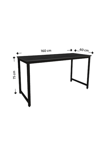 Siyah Çalışma Masası 160x60, Bilgisayar Masası, Ofis Masası, Metal Ayaklı Siyah Siyah Çalışma Masası 160x60, Bilgisayar Masası, Ofis Masası, Metal Ayaklı Siyah