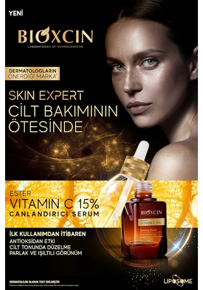 Bioxcin Skin Expert Vitamin C 15% Canlandırıcı Serum 30 ml - Ester C Niasinamid (B3 vitamini)