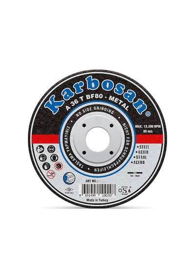 Karbosan 180x3.0x22.23 Metal Kesme Diski - 25 Adet