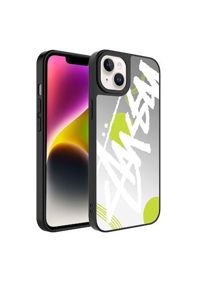 Apple iPhone Uyumlu 14 Kılıf Aynalı Desenli Kamera Korumalı Parlak Zore Mirror Kapak - Fragile