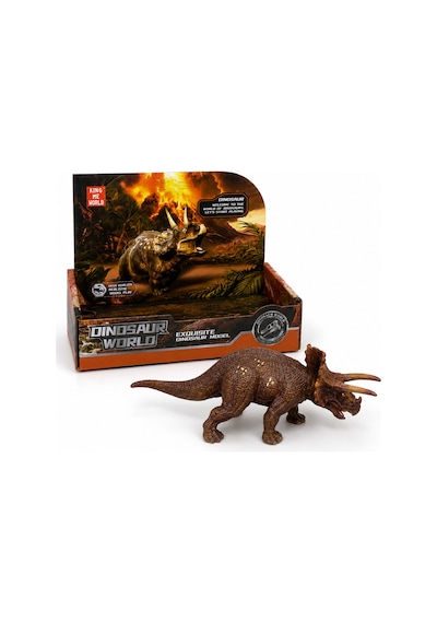 Styracosaurus Dinozor Figürü - Gerçekçi Boynuzlu Dinazor Oyuncak Modeli