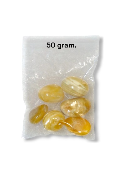 Sarı Akik 50 Gram Tamburlu Parçalar 114-4
