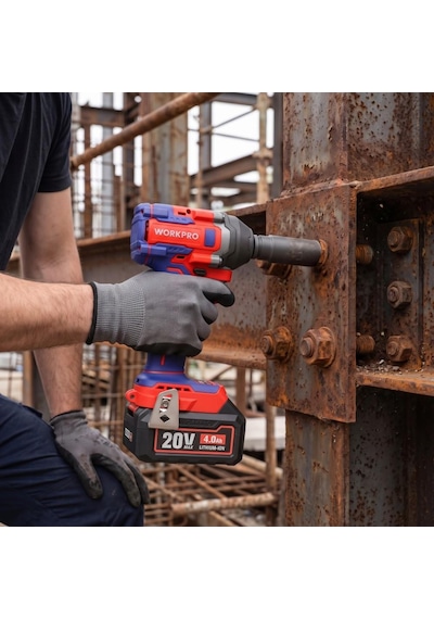 Workpro Wp390228 20volt 4.0ah. Li-ion 1/2 360nm Çift Akü Kömürsüz Profesyonel Şarjlı Somun Sıkma