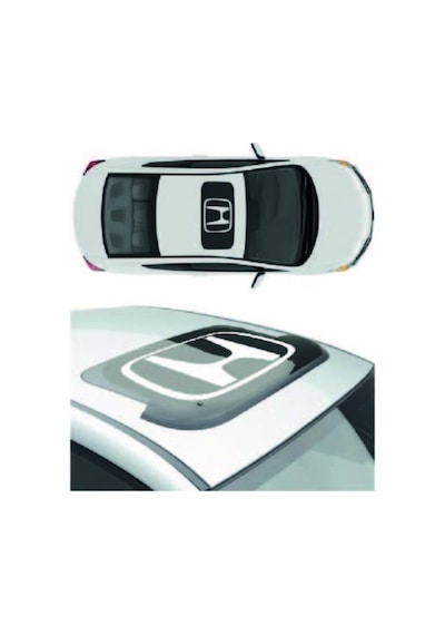 Honda Sunroof Cam Oto Sticker Beyaz 40 30 Cm