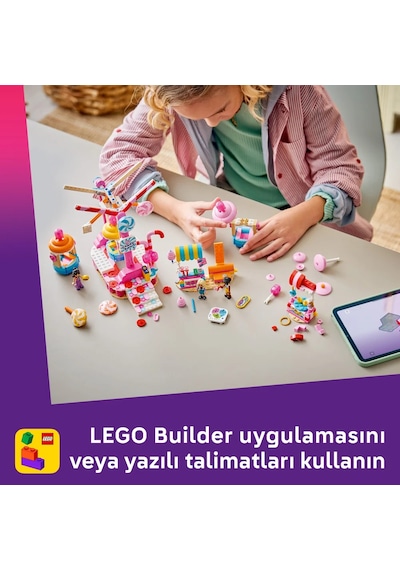 LEGO® Friends Şeker ve Kapkek Dönme Dolabı 42700 - 7 Yaş ve Üzeri Çocuklar için 3 Mini Bebek İçeren Oyuncak Yapım Seti (602 Parça)
