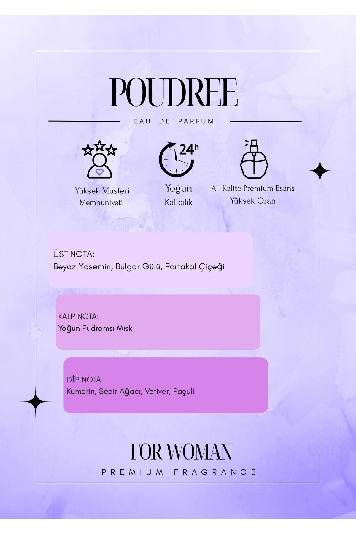Poudree 100ml Kalıcı Etkili Pudralı Kadın Parfümü Pudra