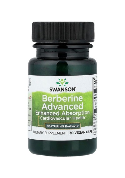 Swanson Vitamins, Berberine Advanced, 30 Vegan Caps 550 Mg Per Capsule
