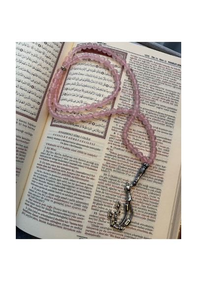 Store Zarman 99'lu Pembe Kuvars Doğal Taş Tesbih