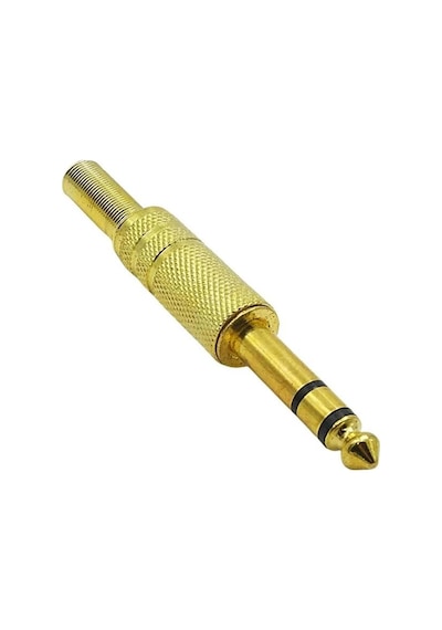 Powermaster Pm-2227 Gitar Jack Stereo Sarı Gold Metal