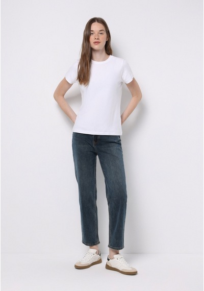 Colins Straight Fit Kadın İndigo Jean Pantolon Cl1077360 Q1.v1 Dn44649 Denim