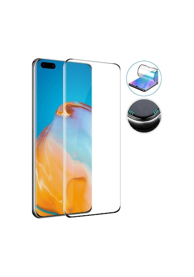 Huawei P40 Pro Screen Protector 9d Kavisli Şeffaf Polymer Nano Ekran Koruyucu