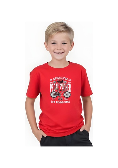 Fyk Kids Ki Ds Erkek Çocuk Yazlik Bi Si Klet Baskili Alt-üst Takim Kırmızı