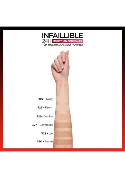 Infaillible Tüm Yüze Uygulanabilir Kapatıcı 327 Cool Rose Çok Renkli