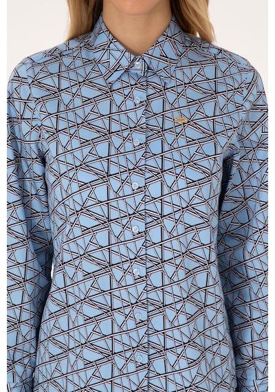 U.s. Polo Assn. Kadın Açık Mavi Gömlek Desenli 50316376-vr003 Acık Mavı