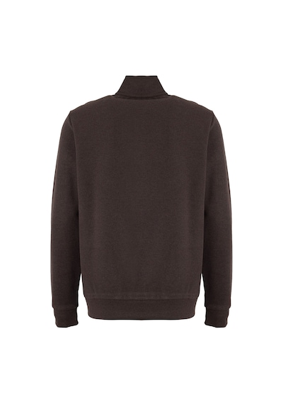 Mustang Kahverengi Erkek Fermuarlı Basic Nakışlı Sweatshirt M6wm-swt1591 Kahve