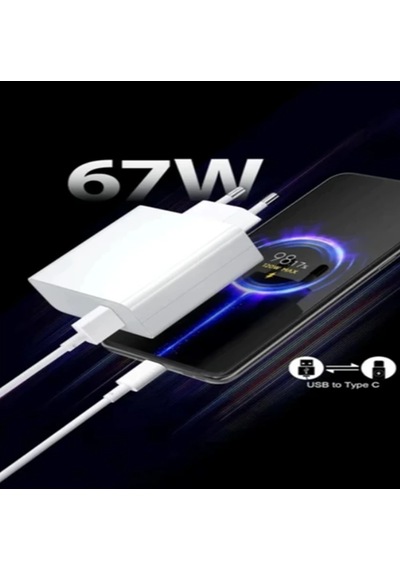 Xiaomi Redmi Uyumlu Usb Type-c 6a 67w Hızlı Şarj Cihazı Beyaz