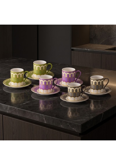 Jumbo Arcelle 6 Kişilik Kahve Fincan Takımı Multıcolor