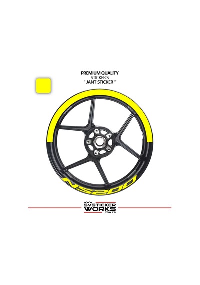 Bajaj Ns200 Jant Şeridi Yarım Jant Kaplama & Ns200 Yazı Sticker Seti 09792831