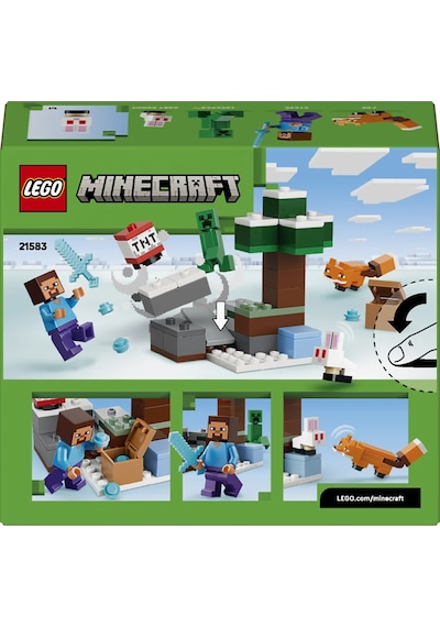 LEGO® Minecraft® Steve’in Tayga Macerası 21583 - 6 Yaş Üzeri Çocuklar için Minifigür İçeren Yaratıcı Oyuncak Yapım Seti (79 Parça)