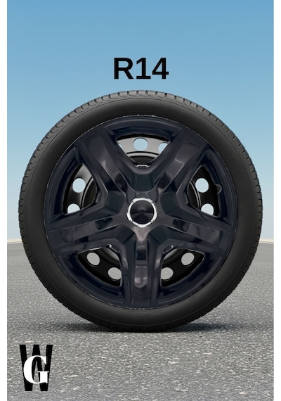 Renault 14 İnç Jant Kapağı 4 Adet Siyah S103
