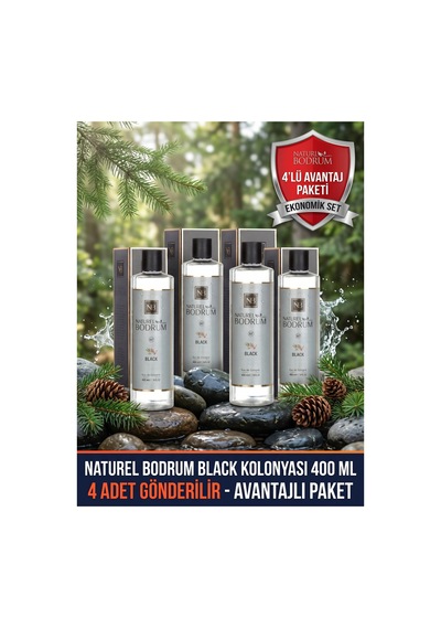 Black Amber Vanilya Kolonyası 400 Ml Dökmeli 4'lü Paket 80 Aile Ve Ofis Toptan Set