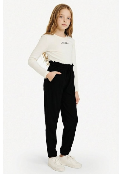 Defacto %100 Pamuk Jogger Fıt Penye Pantolon Kız Çocuk G0337a826spbk81 Siyah-bk81