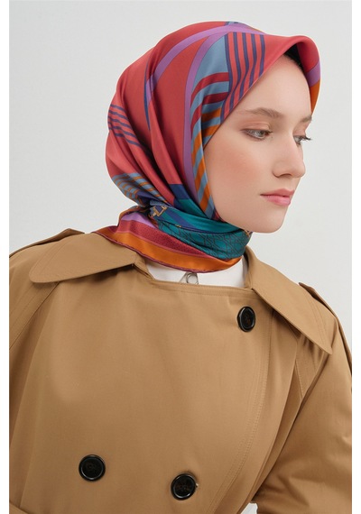 Armine Saf İpek Sura Eşarp 9521d 54 Çok Renkli