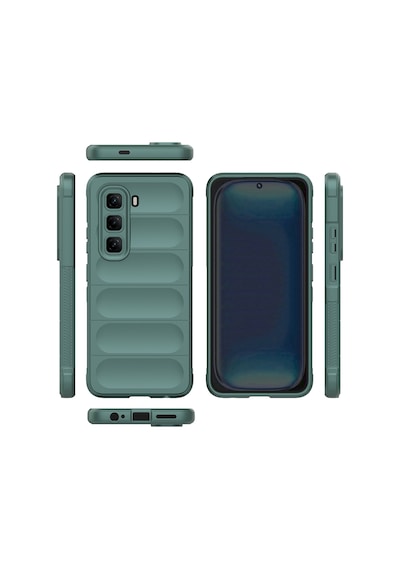 Xemu İnfinix Hot 50 4g Kılıf Esnek Tpu Oyuklu Arka Yüzey Tasarımlı Etnik Silikon Siyah