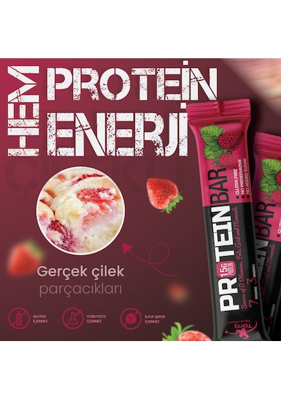 Torq Nutrition Protein Bar Çilekli (12 adet)