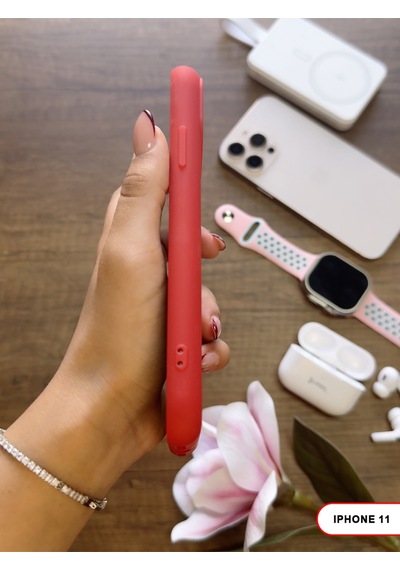Apple iPhone 11 Uyumlu Kamera Korumalı Darbeye Dayanıklı Renk Atmayan Keep Silikon Kılıf Kırmızı