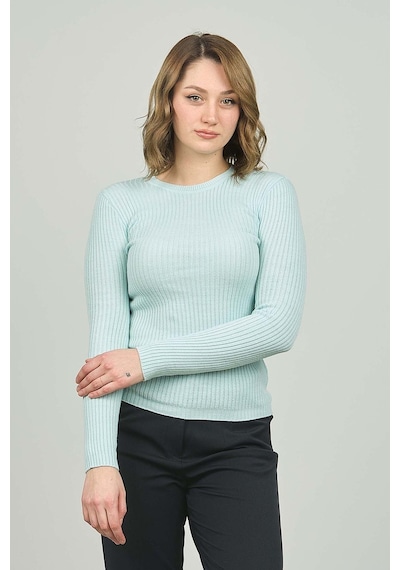 Fashion Friends Kadın Fitilli Bisiklet Yaka Kazak 23k0290k1 Mint
