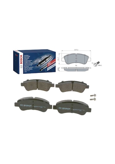 Peugeot 206 1.6 2000-2007 Bosch Ön Balata Netpar23599