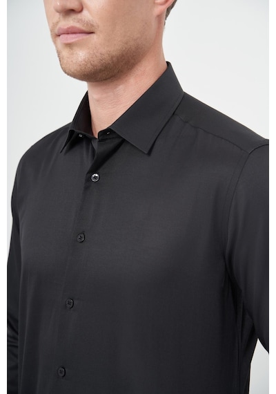 İmza Siyah Uzun Kol Düz Bez Ayağı Sert Yaka Cepsiz Pamuklu Classic Slim Fit Gömlek 1004245267 Siyah İmza Siyah Uzun Kol Düz Bez Ayağı Sert Yaka Cepsiz Pamuklu Classic Slim Fit Gömlek 1004245267 Siyah