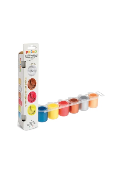 Primo Metalik Poster Boya 6x25ml Renkli