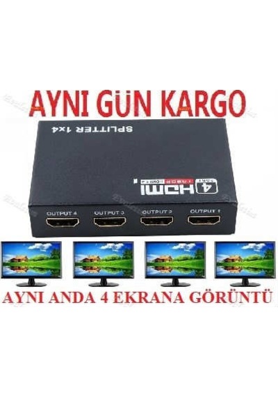 4 Port Hdmi Splitter Çoklayıcı 4410P Switch Çoğaltıcı Çoklu Uydu