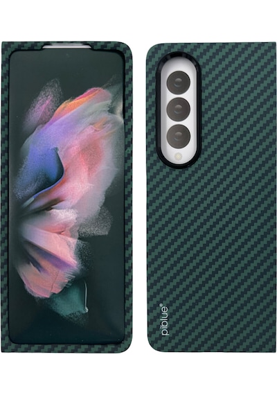Nettech Samsung Galaxy Uyumlu Z Fold 4 Karbon Seri Arka Koruma Kılıf Yeşil